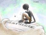  1girl brown_hair deemo deemo_(character) girl_(deemo) height_difference hk_(nt) instrument piano teaching 