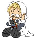  1boy blonde_hair charles_schulz_(style) hood marvel miwa_shirou parody peanuts solo style_parody touken_ranbu yamanbagiri_kunihiro 