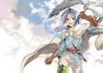  1boy arslan arslan_senki bird blue_eyes cape long_hair silver_hair tibino 