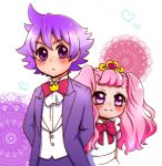  apron aroma_(go!_princess_precure) brother_and_sister dress formal go!_princess_precure kurosaki_iroha official_style personification precure puff_(go!_princess_precure) siblings suit 