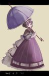  1girl adapted_costume alternate_costume animal_ears capelet dowsing_rod dress gem grey_dress grey_hair highres jewelry layered_dress mouse_ears namauni nazrin necktie parasol pendant red_eyes see-through smile solo touhou umbrella white_dress 