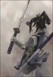  black_hair blood katana looking_back metalinu mori_ranmaru nodachi ponytail sengoku_musou sengoku_musou_2 sword weapon 