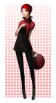  black_hair boots miniskirt original pantyhose red_eyes scarf skirt zou_azarashi 