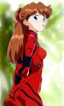  blue_eyes bodysuit brown_hair long_hair looking_back neon_genesis_evangelion plugsuit solo souryuu_asuka_langley tongue 