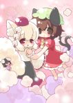  bunny_ears cat_ears chen hat inaba_tewi inubashiri_momiji kasane rabbit_ears tokin_hat touhou wolf_ears 