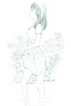  1girl dress monochrome original sketch solo traditional_media wet yoshitomi_akihito 