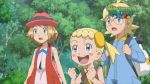  2boys 2girls animated animated_gif chespin citron_(pokemon) dedenne eureka_(pokemon) fletchinder hawlucha lowres multiple_boys multiple_girls noibat pancham pokemon pokemon_(creature) satoshi_(pokemon) serena_(pokemon) 