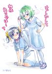  blush hakuisei_ren&#039;ai_shoukougun multiple_girls niina_ryou nurse short_hair tagme translation_request uniform yuri 