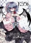  1girl alternate_costume bat_wings black_dress dress fang frilled_dress frills ginzuki_ringo hair_ornament highres layered_dress pink_dress pink_eyes puffy_short_sleeves puffy_sleeves remilia_scarlet short_sleeves silver_hair solo touhou wings wrist_cuffs 