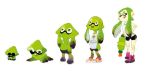  green_hair inkling official_art progression splatoon squid 