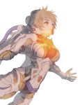  1girl blonde_hair cyborg fiorun green_eyes kutta red_eyes short_hair solo spoilers xenoblade 