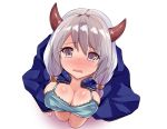  1girl breasts byakuya_mika cleavage from_above granblue_fantasy solo 