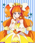  amanogawa_kirara blush cure_twinkle gloves go!_princess_precure long_hair magical_girl orange_hair purple_eyes smile twintails 
