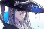  1boy chain_chronicle hat red_eyes silver_hair witch_hat 
