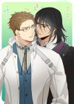  ana_mix black_hair blue_eyes brown_hair dark_skin gaius_(tales) glasses jacket julius_will_kresnik tales_of_(series) tales_of_xillia tales_of_xillia_2 white_jacket 