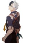  1boy ana_mix black_hair ludger_will_kresnik multicolored_hair solo tales_of_(series) tales_of_xillia tales_of_xillia_2 two-tone_hair white_hair 