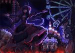  absurdres amusement_park cleavage_cutout fangs ferris_wheel gods_(1073337800) gothic_lolita hairband highres lolita_fashion lolita_hairband long_hair outstretched_arms red_eyes scarecrow sketch the_wizard_of_oz 