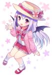 1girl hat highres long_hair mauve pio_(potion_maker) pointy_ears potion_maker purple_hair solo violet_eyes wings 