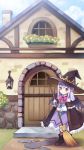  1girl hat highres long_hair mauve pio_(potion_maker) pointy_ears potion_maker purple_hair solo violet_eyes wings 