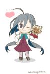  1girl chibi heart highres kantai_collection kiyoshimo_(kantai_collection) mae_(maesanpicture) marionette musashi_(kantai_collection) puppet twitter_username 