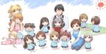  6+girls akagi_miria anastasia_(idolmaster) futaba_anzu honda_mio idolmaster idolmaster_cinderella_girls jougasaki_rika kanzaki_ranko kindergarten_uniform long_hair maekawa_miku mimura_kanako moroboshi_kirari multiple_girls nitta_minami ogata_chieri open_mouth osaji0909 producer_(idolmaster_cinderella_girls_anime) shibuya_rin shimamura_uzuki short_hair smile tada_riina younger 