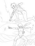  anatomy breasts collage k3_(toobad) monochrome muscle nude original pokemon short_hair simple_background sketch wailord white_background 