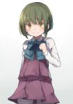  green_hair kantai_collection roll_okashi school_uniform short_hair takanami_(kantai_collection) tears 