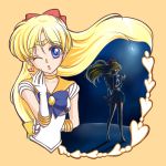  aino_minako bishoujo_senshi_sailor_moon blonde_hair blue_eyes blush choker long_hair magical_girl ribbon sailor_venus seifuku 