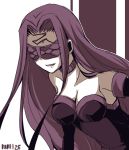  1girl blindfold facial_mark fate/stay_night fate_(series) forehead_mark limited_palette long_hair minafuni rider solo very_long_hair 