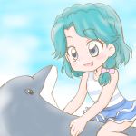  commentary_request dolphin go!_princess_precure kaidou_minami precure swimsuit tina_(go!_princess_precure) yoshimi50 younger 