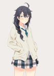  akage cardigan genderswap hikigaya_hachiman school_uniform yahari_ore_no_seishun_lovecome_wa_machigatteiru. 
