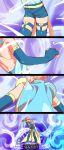  cape emiya_shirou fate/stay_night fate_(series) highres magical_boy o-rui orange_hair parody shorts staff transformation 