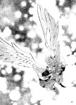  animal_ears comic hat im_(badmasa) inubashiri_momiji kawashiro_nitori long_hair monochrome tagme tail touhou twintails wings wolf_ears 