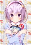  female komeiji_koishi komeiji_satori konomi_(konominoco) objectification short_hair solo stuffed_character stuffed_toy touhou 