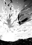  comic im_(badmasa) monochrome tagme touhou wings 