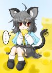  basket black_hair cheese eku mouse mouse_ears mouse_tail nazrin red_eyes tail touhou 