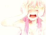  closed_eyes just_be_friends_(vocaloid) long_hair megurine_luka mina_m open_mouth pink_hair sobbing solo tears vocaloid 