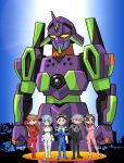  blue_hair doraemon eva_01 fujiko_f_fujio_(style) glasses ikari_shinji makinami_mari_illustrious mecha nagisa_kaworu neon_genesis_evangelion parody plugsuit rebuild_of_evangelion red_eyes shikinami_asuka_langley souryuu_asuka_langley style_parody twintails ueyama_michirou 