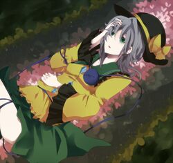  green_eyes grey_hair komeiji_koishi kosui kosui_(artist) touhou 