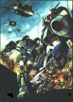  armor genesis_climber_mospeada kikou_souseiki_mospeada legioss mecha mint_labule mospeada motor_vehicle motorcycle oldschool power_armor power_suit production_art promotional_art ray_(mospeada) science_fiction stick_bernard vehicle 