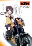  1girl highres ktm_690_duke maruyo motor_vehicle motorcycle original translation_request vehicle 