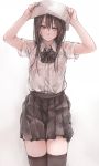  black_hair highres kirisawa_saki long_hair school_uniform skirt wet wet_clothes wet_hair 