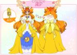  amanogawa_kirara character_sheet cure_twinkle go!_princess_precure gown long_hair official_art orange_hair precure purple_eyes twintails 