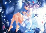  1girl absurdres angelfish bikini breasts dolphin highres kuroya_shinobu purple_hair swimsuit tagme underwater violet_eyes 