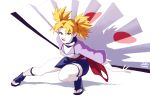  1girl blonde_hair fan folding_fan naruto quad_tails solo temari temari114 