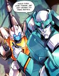  2boys age_difference cigar dataglitch guzzle kup mecha multiple_boys no_humans science_fiction speech_bubble transformers 