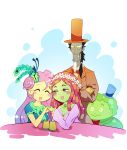  commentary_request discord_(my_little_pony) fluttershy formal hat my_little_pony my_little_pony_friendship_is_magic personification smooze top_hat tree_hugger xin_yu_hua_yin 