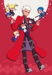  archer chibi chibi_rin emiya_shirou fate/stay_night fate_(series) gate_of_babylon gilgamesh lancer matou_shinji saber tobak_2 tohsaka_rin toosaka_rin white_hair 