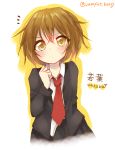 brown_hair character_name kantai_collection necktie ougi_hina short_hair wakaba_(kantai_collection) 