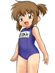  1girl bakusou_kyoudai_let&#039;s_&amp;_go!! brown_eyes brown_hair sagami_jun sagamimok school_swimsuit short_hair solo swimsuit 